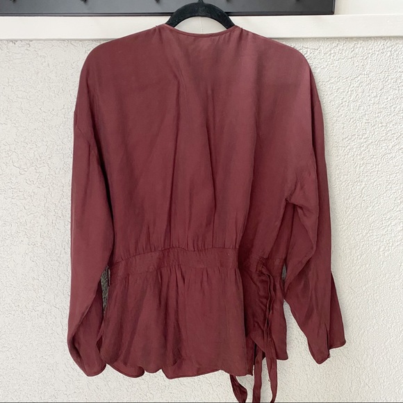 Aritzia Wilfred Anemone Wrap Blouse - Picture 4 of 7